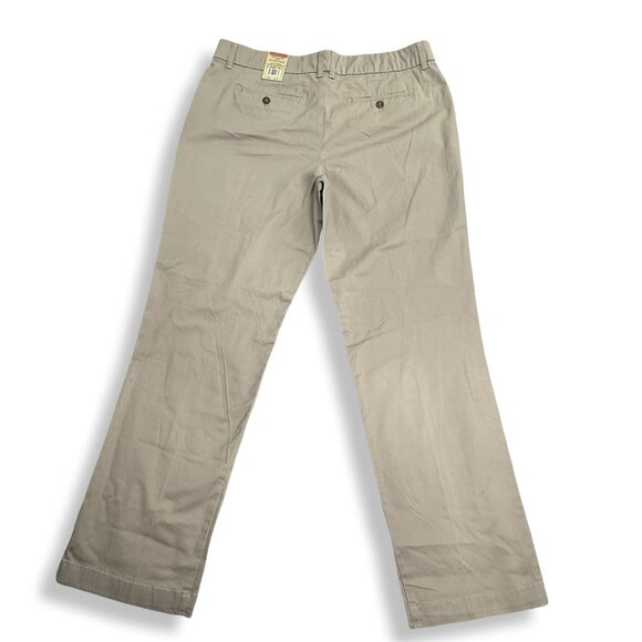 Khakis & Co Pants Womens 16 Classic Khaki Easy Care Stretch Tummy Control Chino - Picture 2 of 9